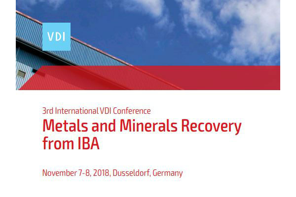 3rd International VDI Conference Metals and Minerals Recovery from IBA