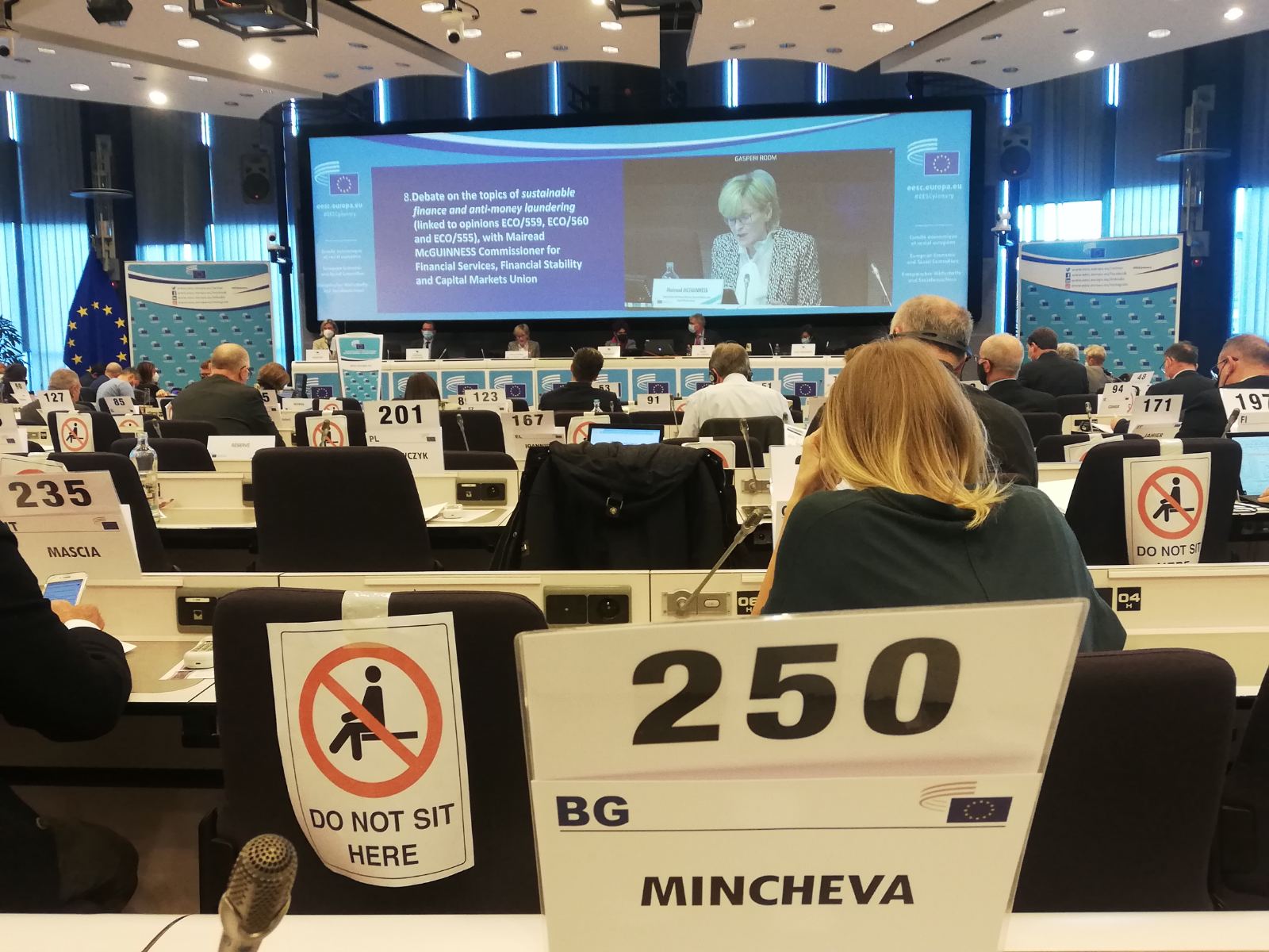 Maria Mincheva participates in the 565th plenary session of the EESC